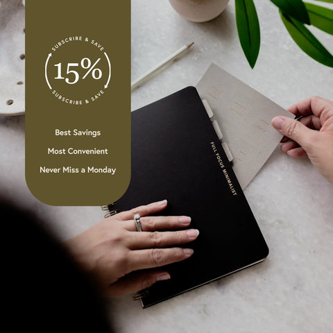 Full Focus Minimalist Planner - Annual Subscription - One Shipment Per Year