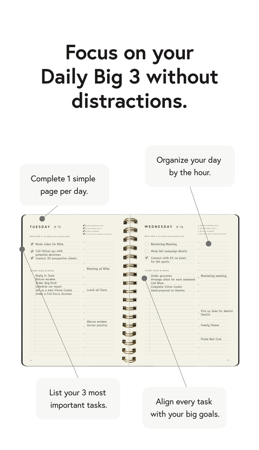 Minimalist Planner by Full Focus | Streamlined Achievement