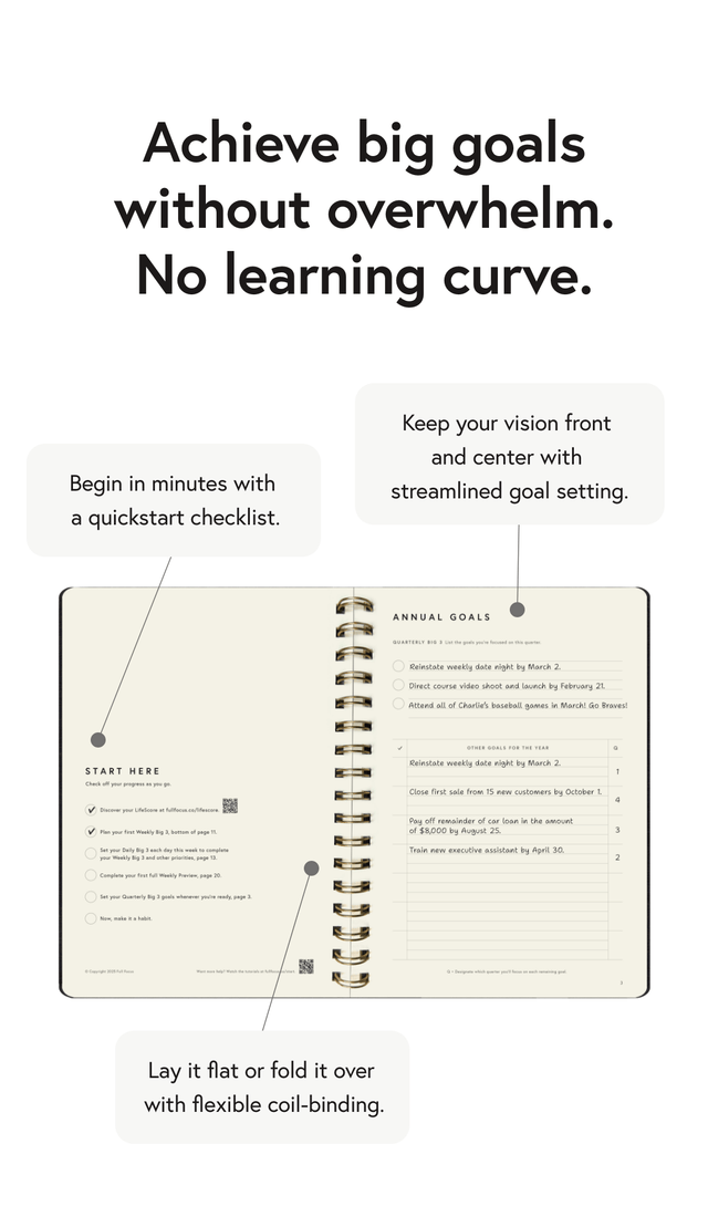 Minimalist Planner by Full Focus | Streamlined Achievement