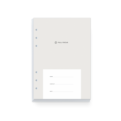 Full Focus Wellness Planner - Loose Leaf Inserts - 3-Month Pack