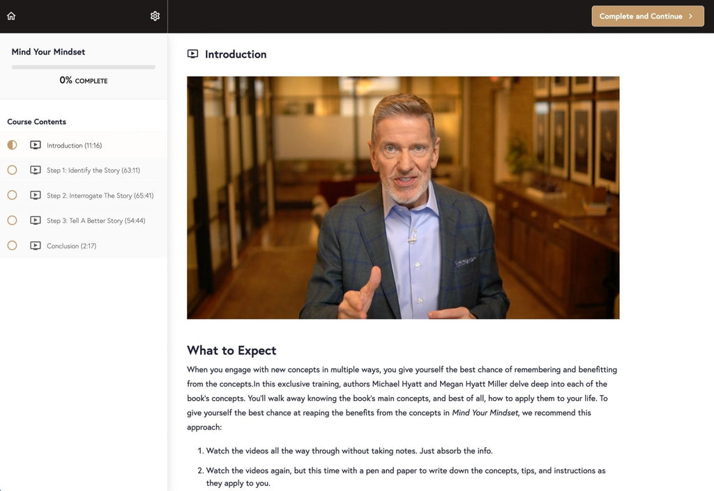 Mind Your Mindset Course - 1-Year Access - Full Focus